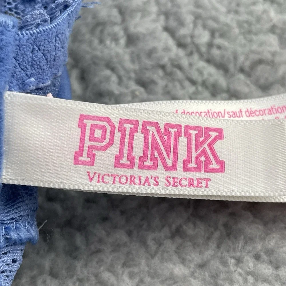 Victoria's Secret PINK Push Up‎ Bra Womens Medium Floral Lace Bustier Coquette